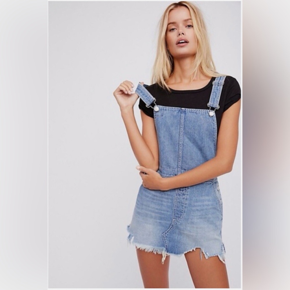 Free People torn up denim jumper NWT